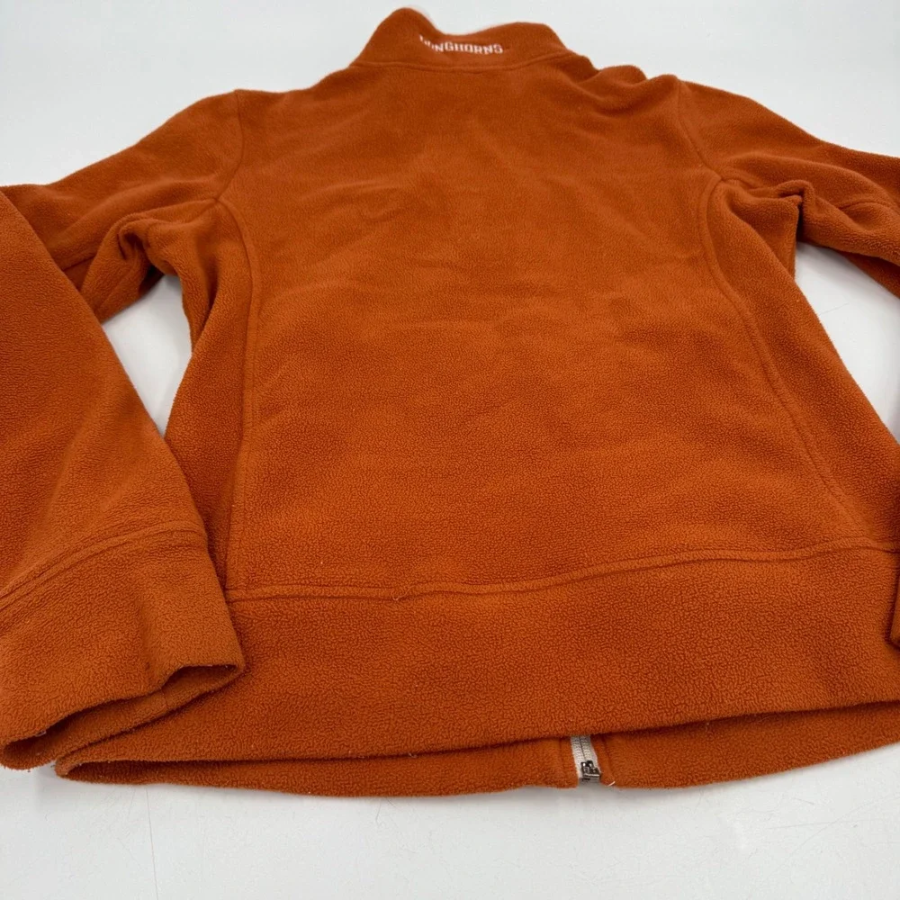 Vintage Nike Team Texas Longhorns Fleece Jacket Full Zip Womens Small S Orange‎